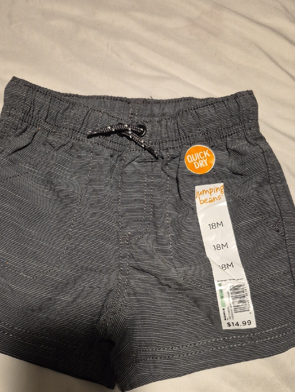 jumping beans Navy Pinstriped Toddler Swim Shorts